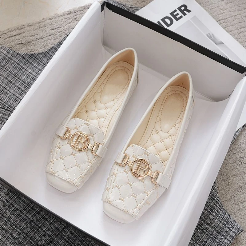 2024年玛丽珍女鞋一脚蹬小皮鞋软底平底浅口真皮单鞋女休闲豆豆鞋