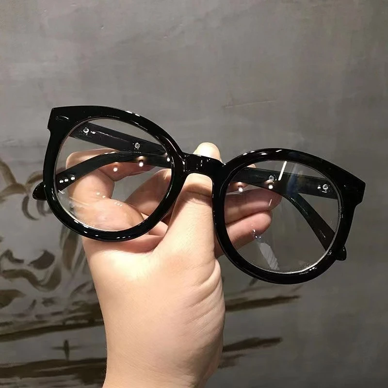 防蓝光抗辐射眼镜黑框近视女架可配度数素颜韩版潮平光镜网红款男
