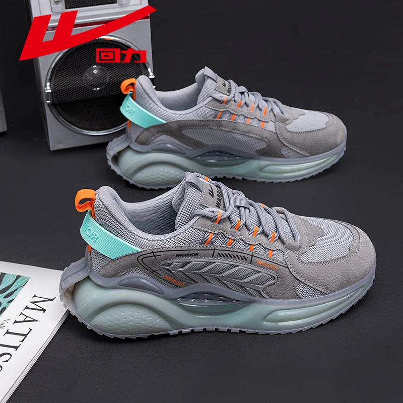 Warrior/回力男款2024新款鱼骨鞋运动鞋子百搭潮鞋内增高厚底板鞋
