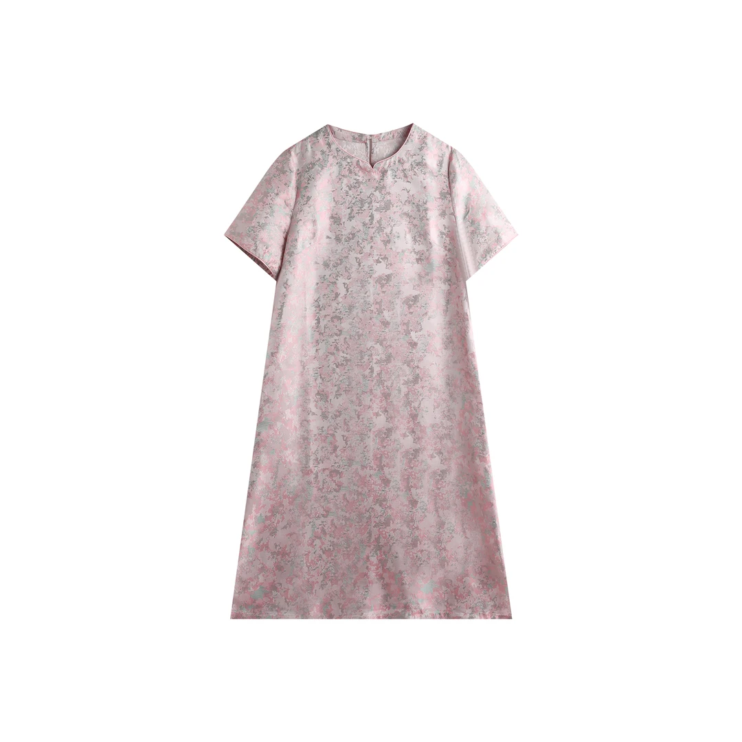 【年中福利】纤凝  双面异色罗高定桑蚕丝夏季提花连衣裙 ZD24199