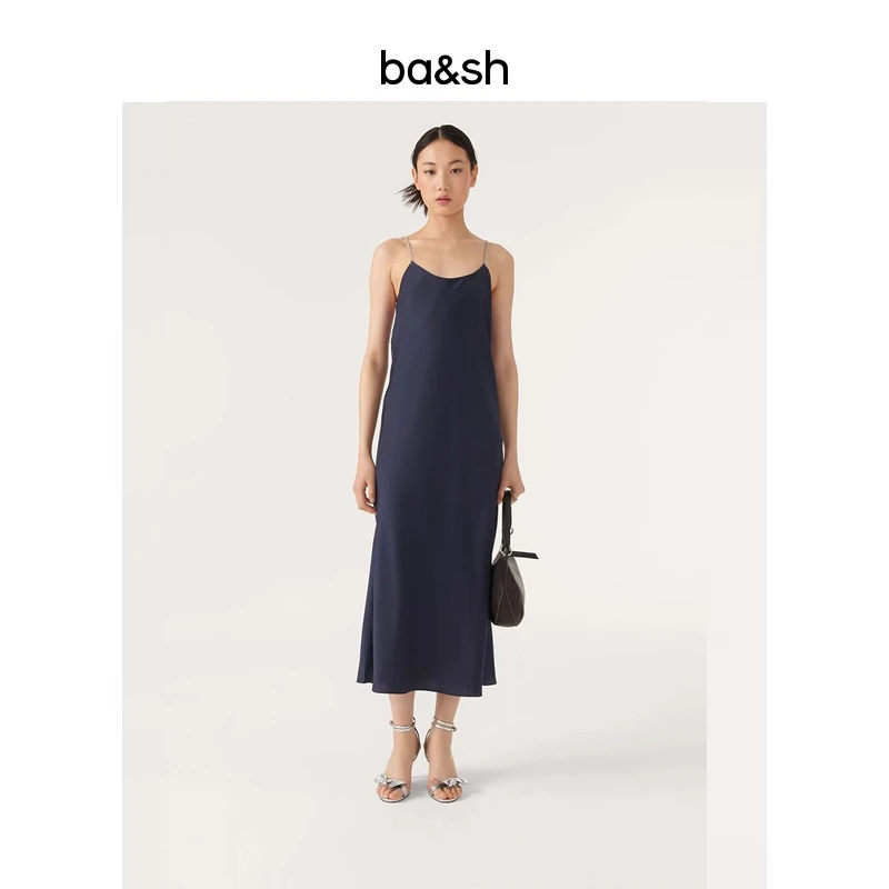 ba&sh 夏季法式简约气质链条吊带裙露背连衣裙礼服长裙女1E24CINE