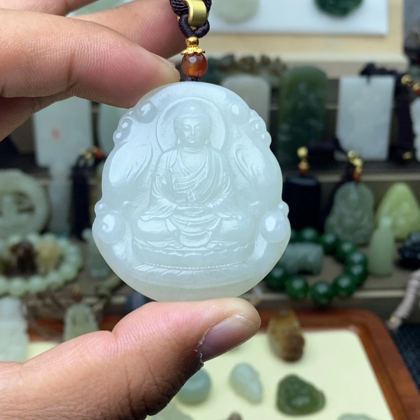 【闪购商品】和田玉(糖玉)挂件未镶嵌丹*