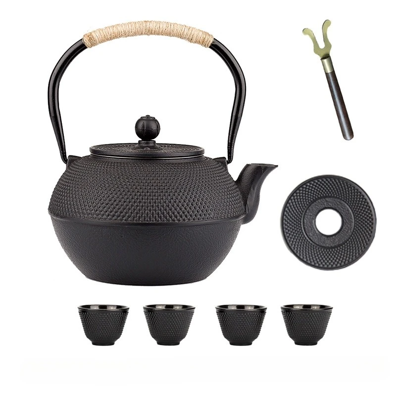 围炉煮茶壶手工老铁壶家用复古无涂层日式铸铁茶壶户外烧水煮水壶