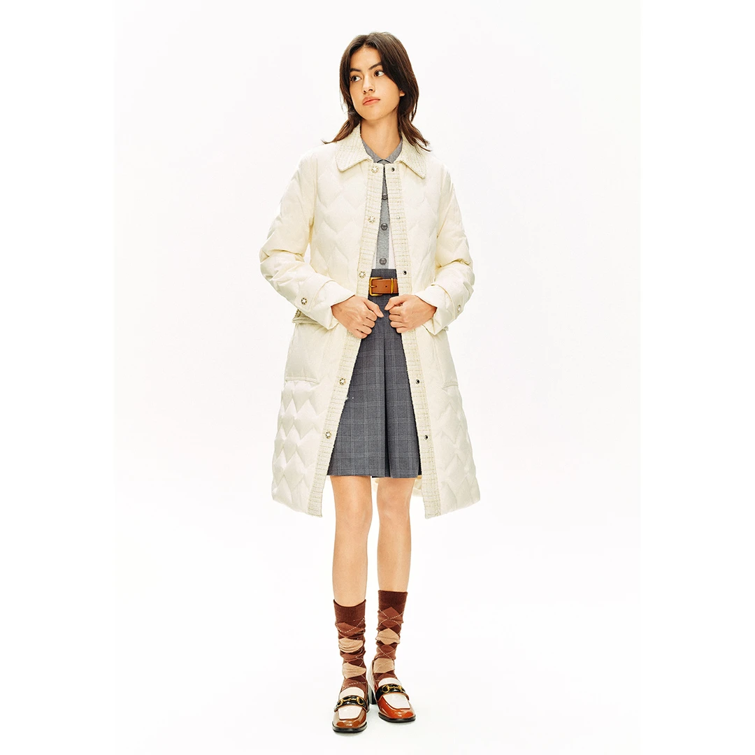 PSALTER诗篇 2024年冬季新款粗花呢小香风羽绒服6C64508033