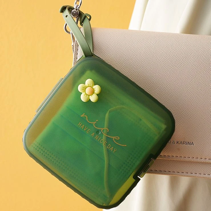 口罩收纳盒防晒口罩收纳袋夹随身携带便携装放口罩的防尘盒口罩盒