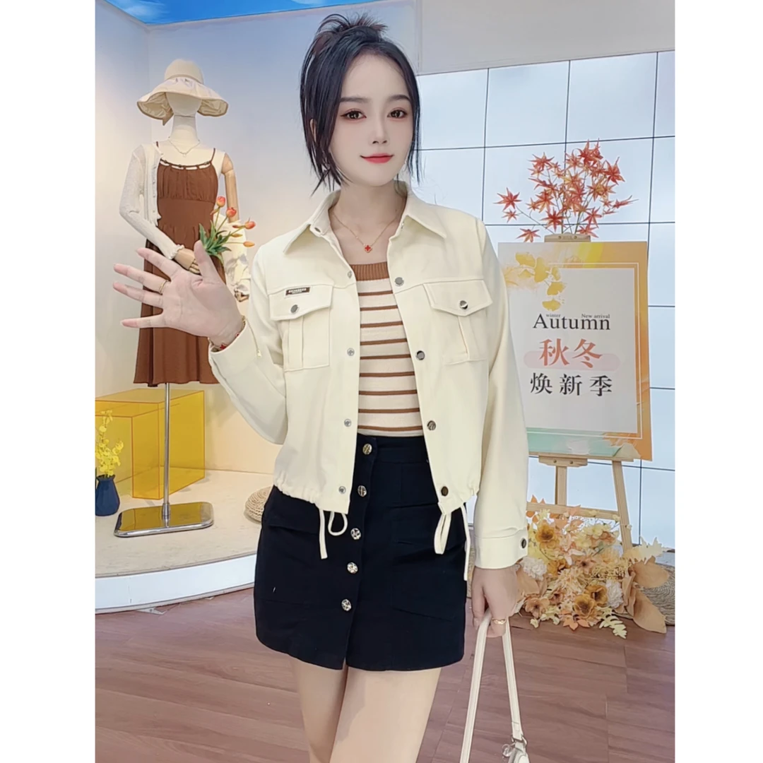 【一优服饰】小个子休闲短外套女2024秋季新款韩版百搭显瘦洋气宽松