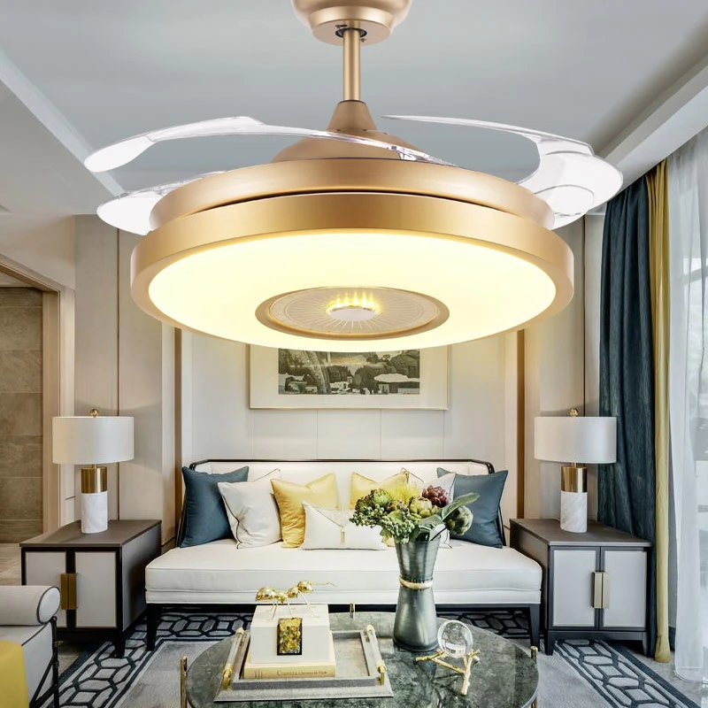 隐形风扇灯吊扇灯客厅餐厅卧室吸顶吊扇带电风扇吊灯家用变频