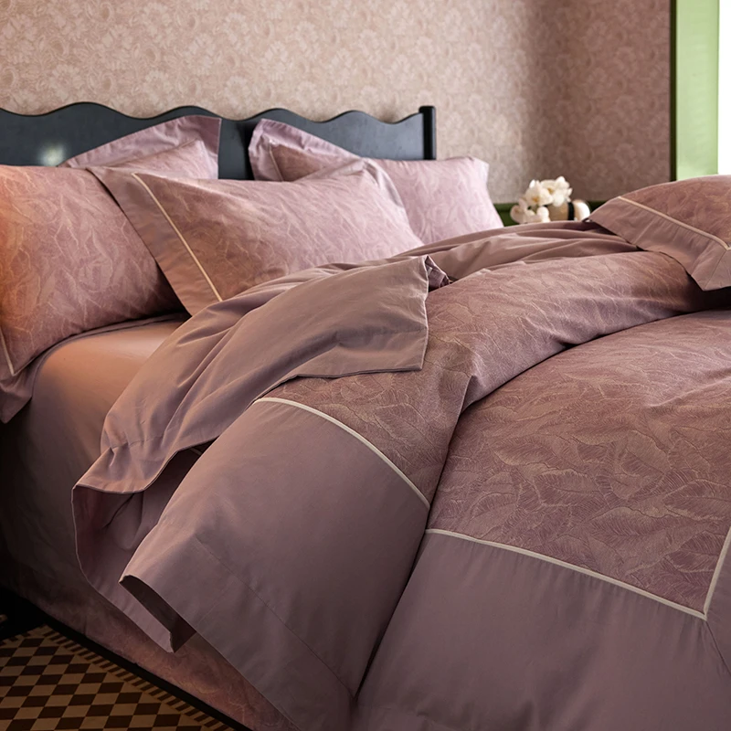 轻奢全棉磨毛四件套简约高质量100%纯棉加厚床单被套高级感棉床品