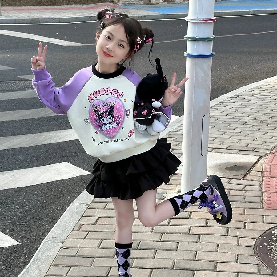 女童卫衣春秋儿童春装2024新款洋气女孩上衣长袖卫衣春季潮