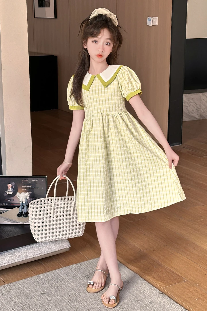 夏季连衣裙新款女孩洋气小学生时髦公主裙子夏装潮显瘦儿童气质