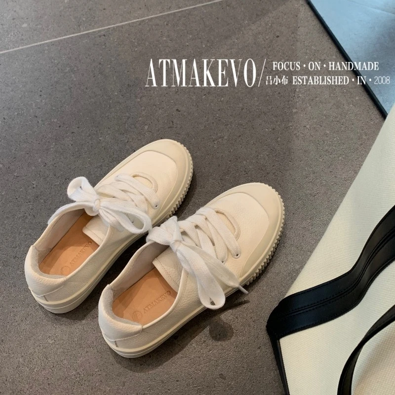 吕小布 | 返场小白鞋女2024新款百搭厚底休闲板鞋0256