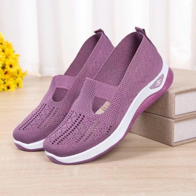 【颜姐定制】夏季女网鞋透气夏季网面鞋中老年健步鞋软底防滑妈妈鞋