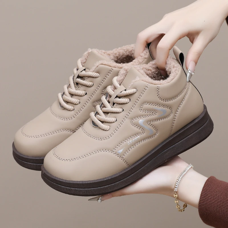 冬季新款女士棉鞋妈妈鞋加绒加厚保暖雪地靴