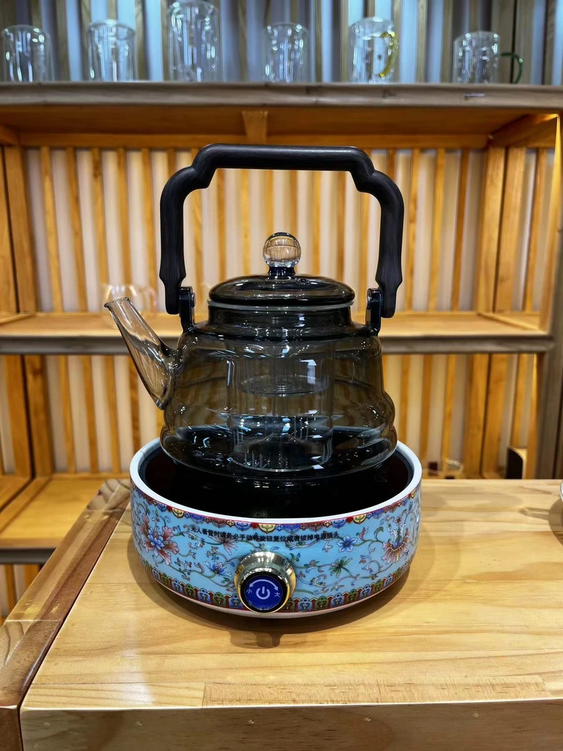 茶具家用煮茶器玻璃壶煮茶炉提梁壶煮茶壶手工陶瓷电陶炉
