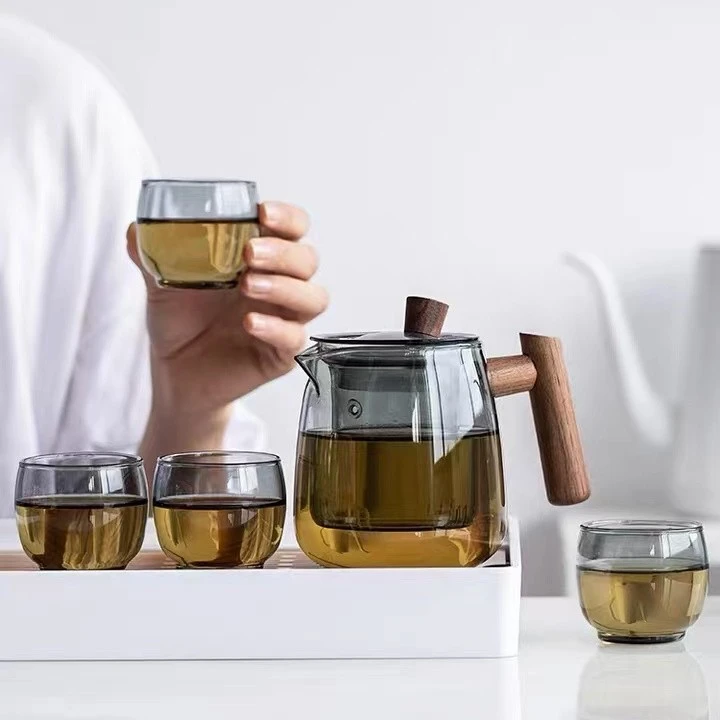 玻璃煮茶壶家用耐高温可明火电陶炉加热带过滤分离耐热茶具茶壶