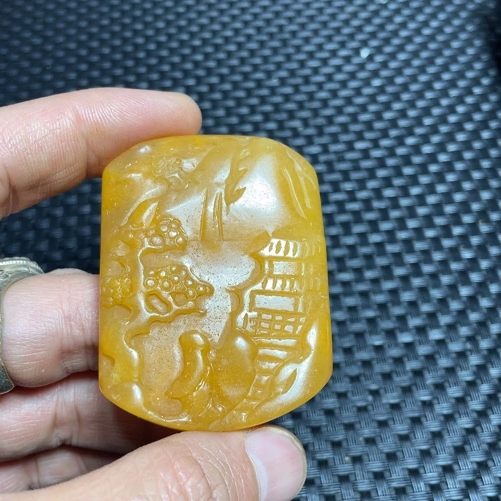 和田玉(糖玉)挂件未镶嵌老*