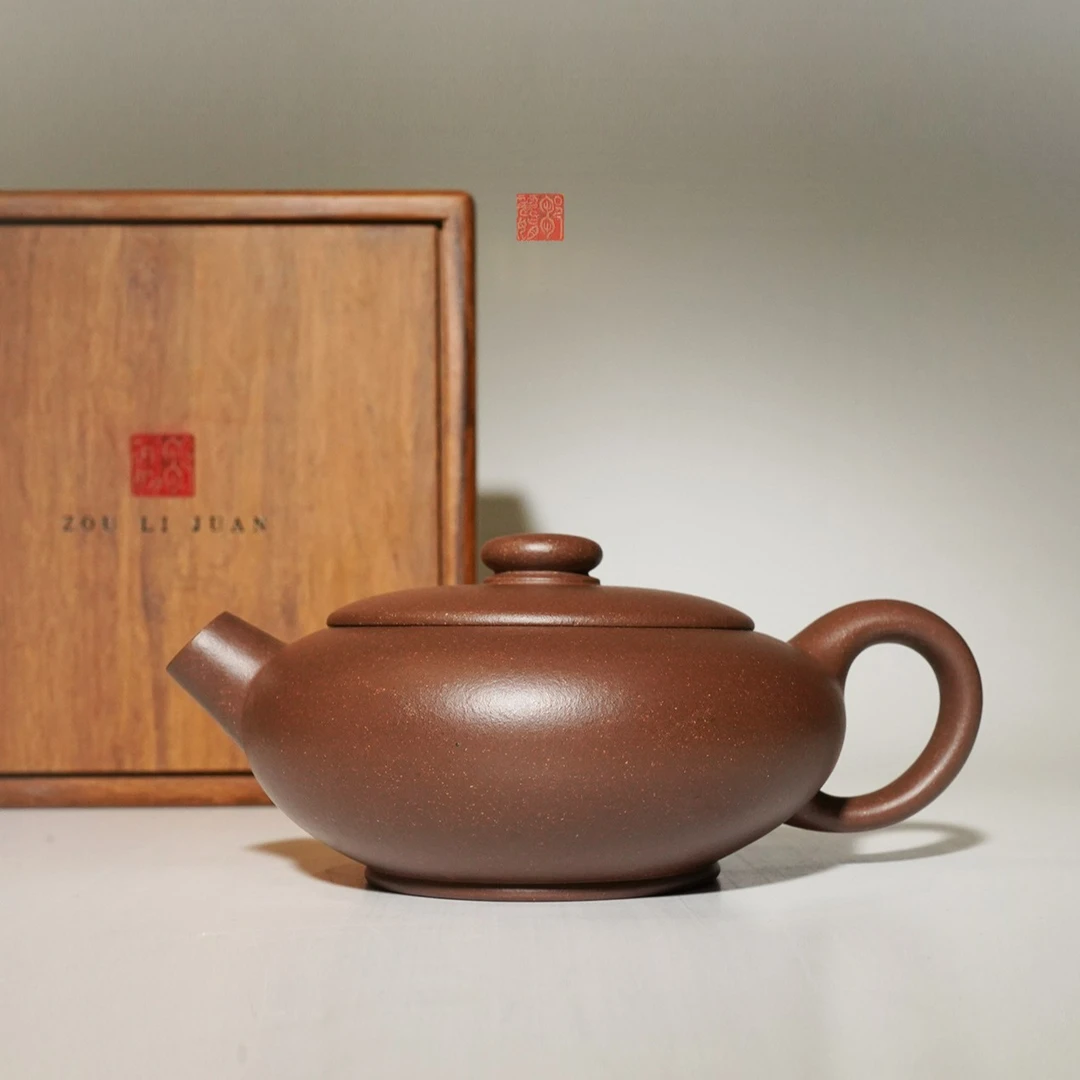 邹丽娟作品.见素.200cc紫砂壶全手工手制茶壶