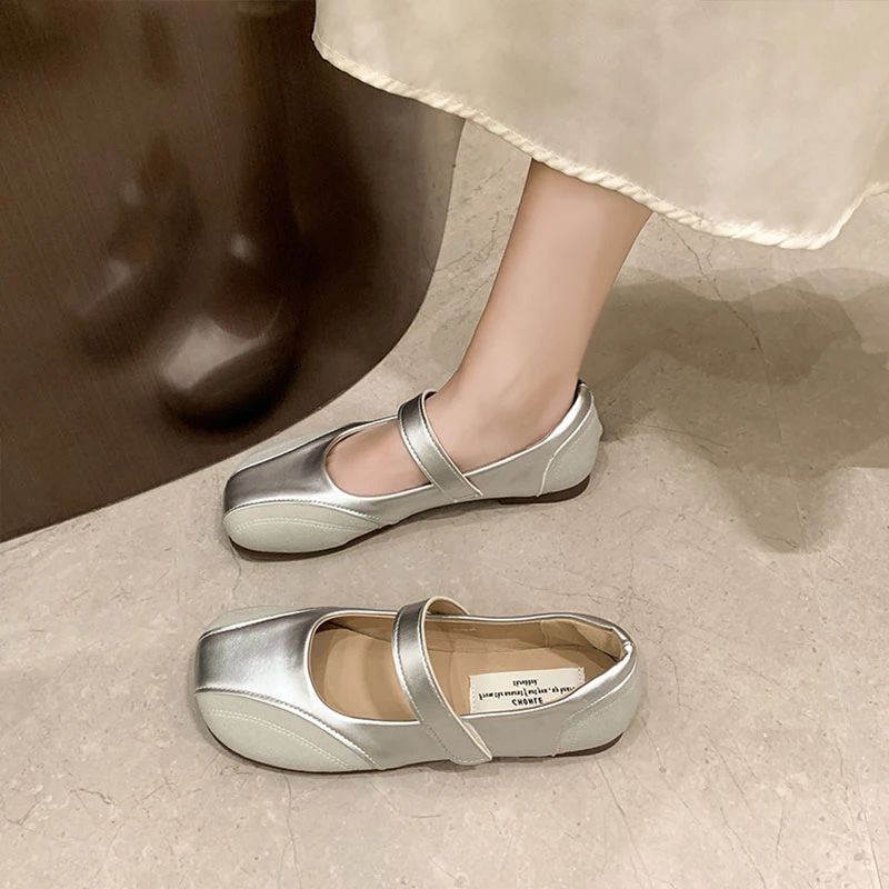 浅口软底单鞋女夏季2024新款法式晚风配裙子豆豆鞋平底玛丽珍女鞋