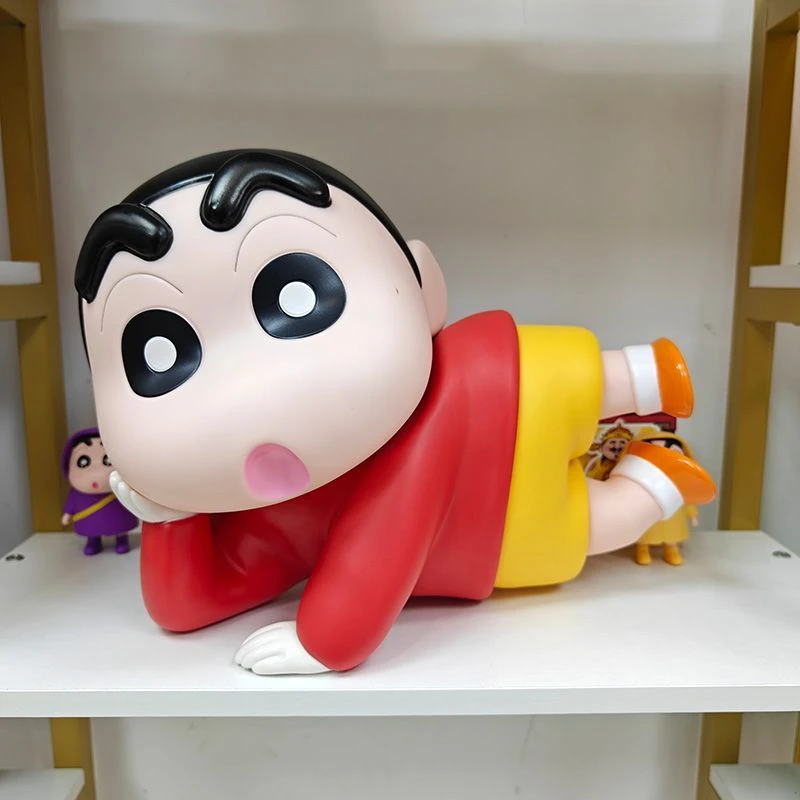 【送小白狗】蜡笔小新新款大号躺姿摆件新之助手办家居装饰品公仔