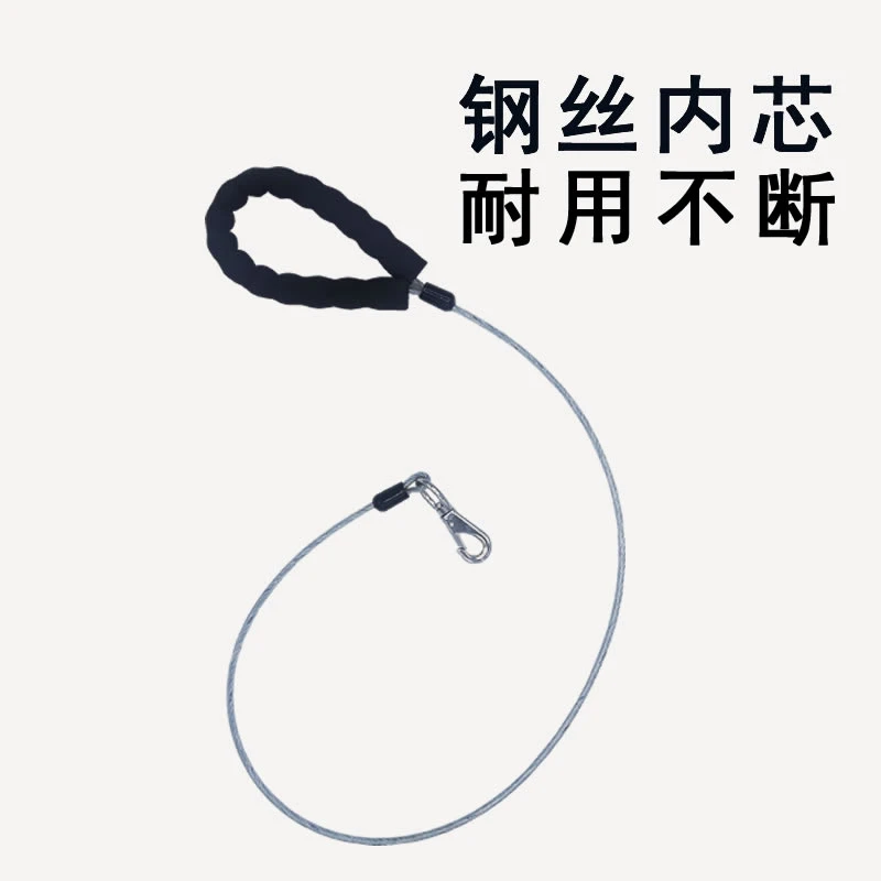 防咬断牵引绳狗狗钢丝绳大中小型犬拴狗绳防水耐脏幼成犬遛狗绳