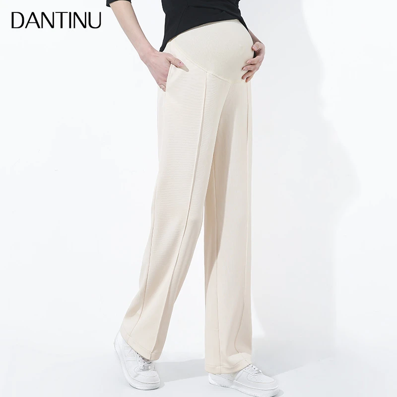孕妇裤专治大粗腿春夏宽松托腹针织垂感大码阔腿直筒拖地休闲裤