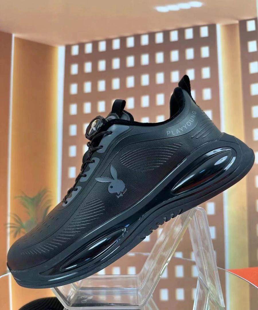 【花花轻奢男士】冬款皮面加绒休闲软底耐磨防滑跑鞋减震鞋子男款