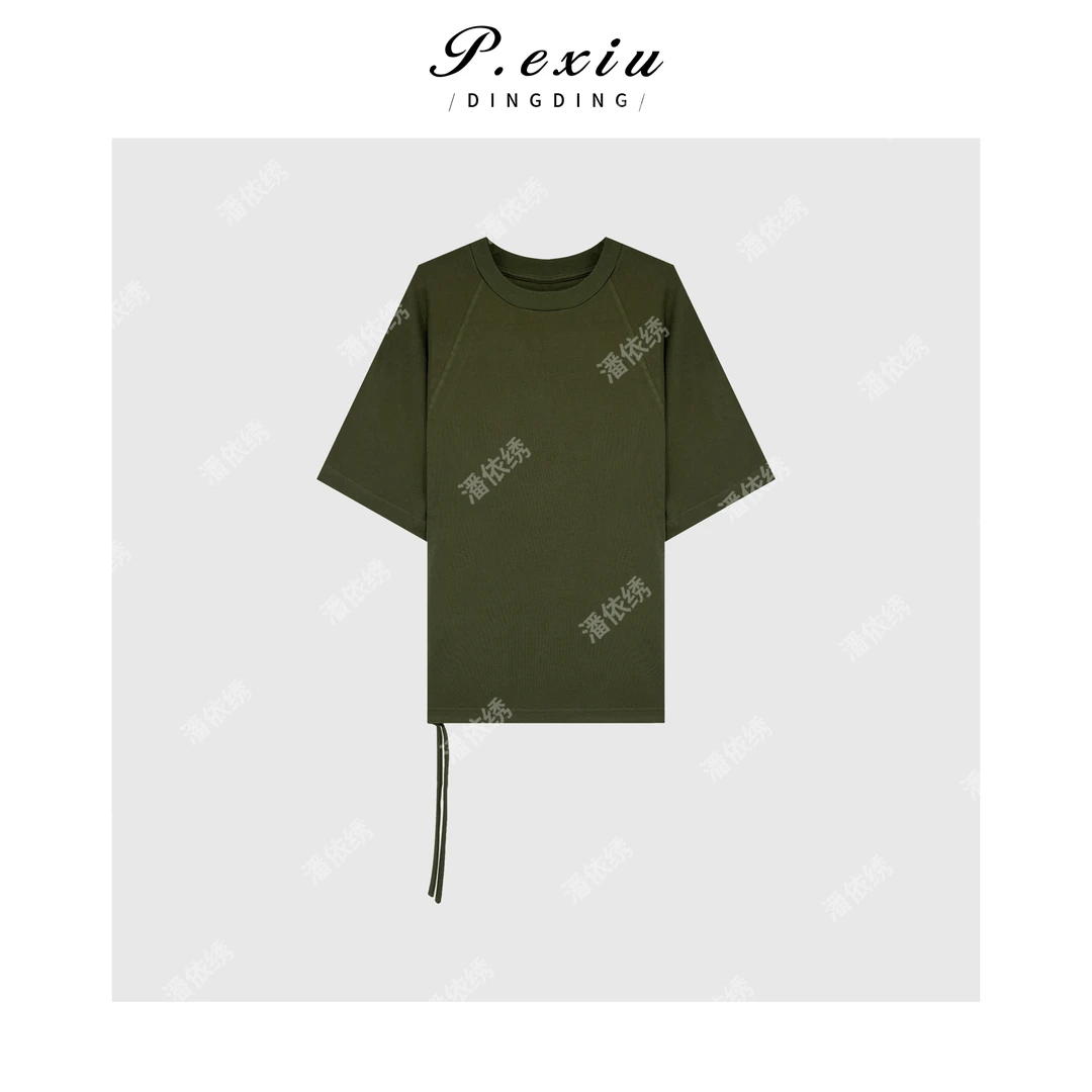 韩系简约圆领半长袖Q8419