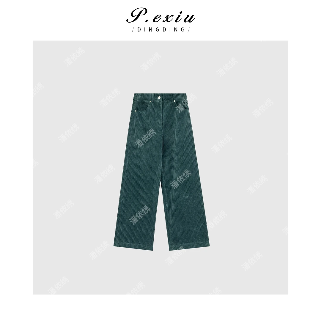 100%棉加厚磨绒灯芯绒时髦复古休闲裤 W-62453-2
