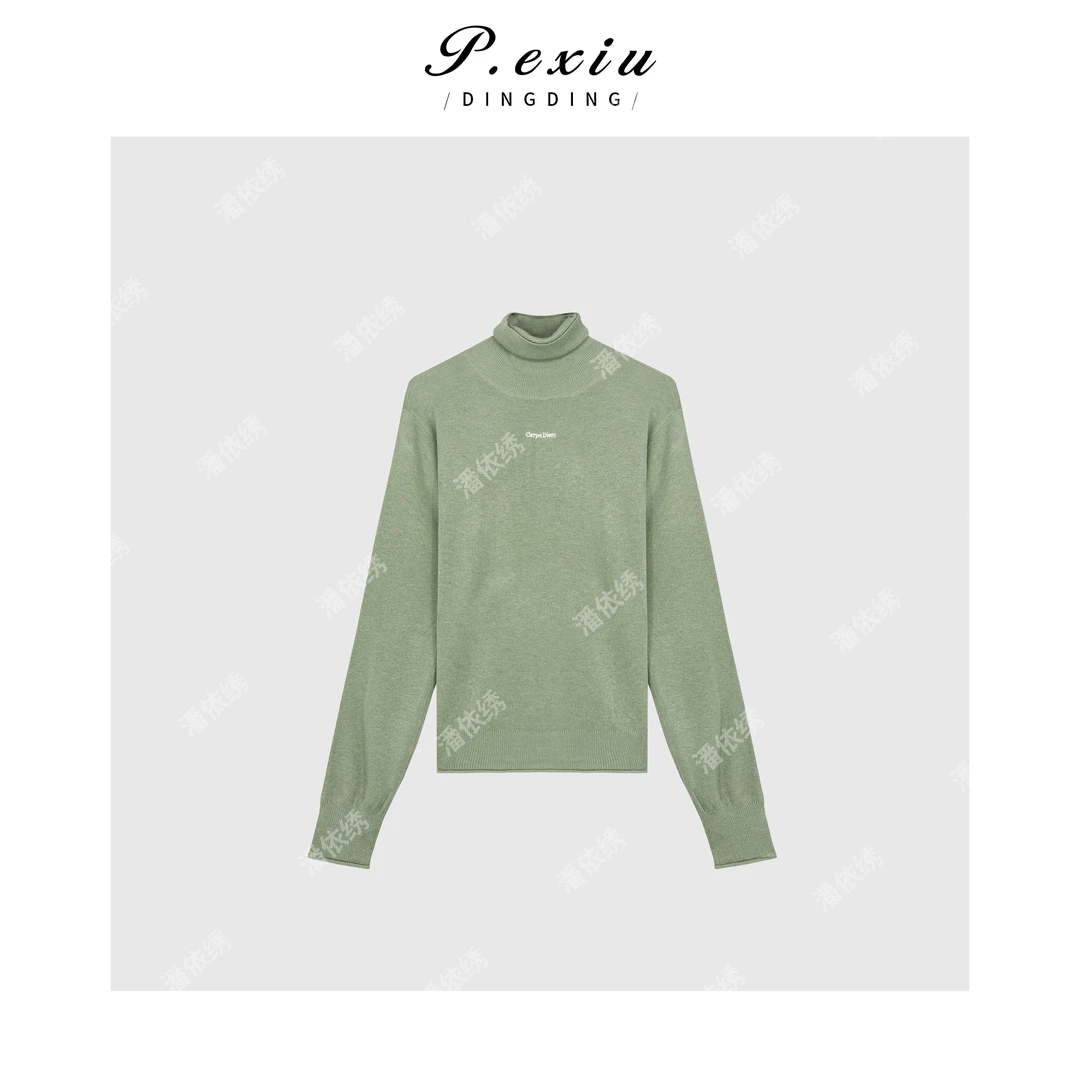 韩系休闲高领毛织套头上衣Q3145