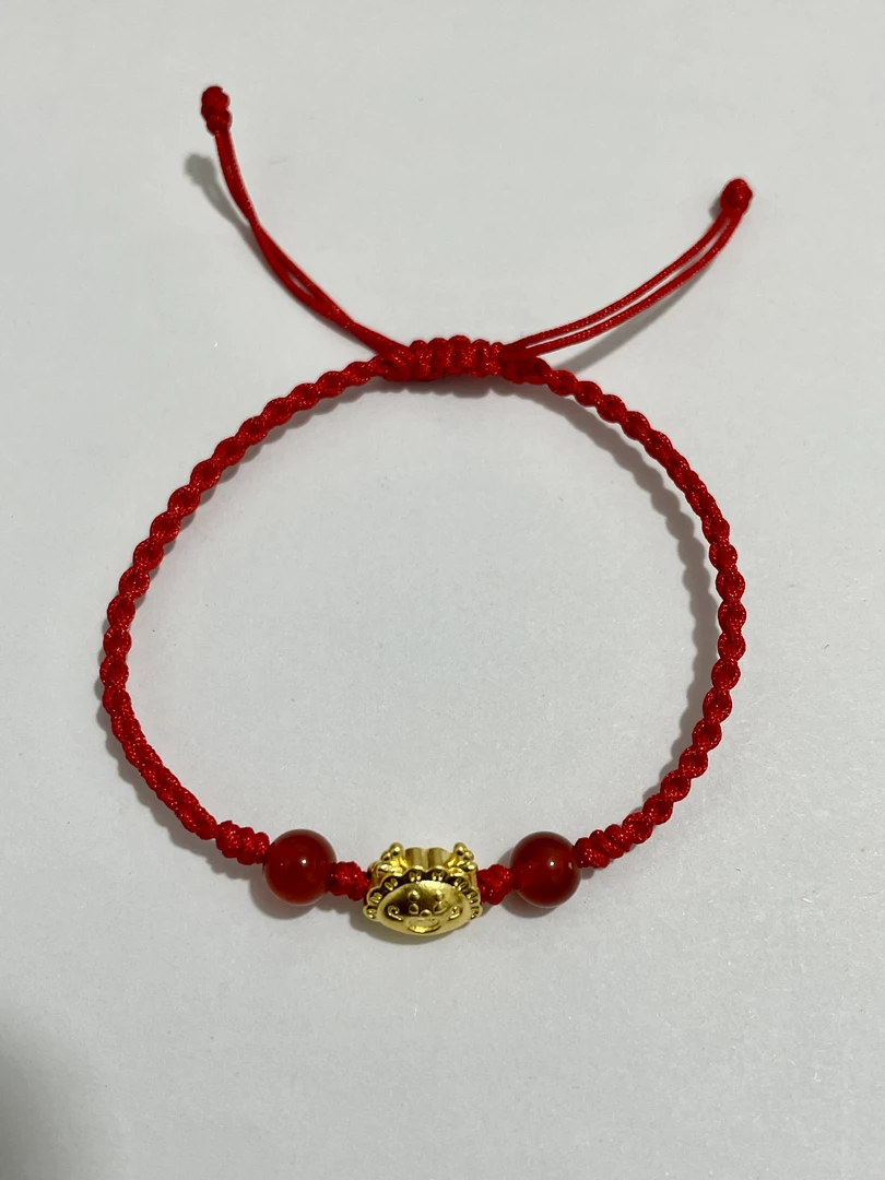 泽诚珠宝足金999手工时尚可爱龙姣编绳