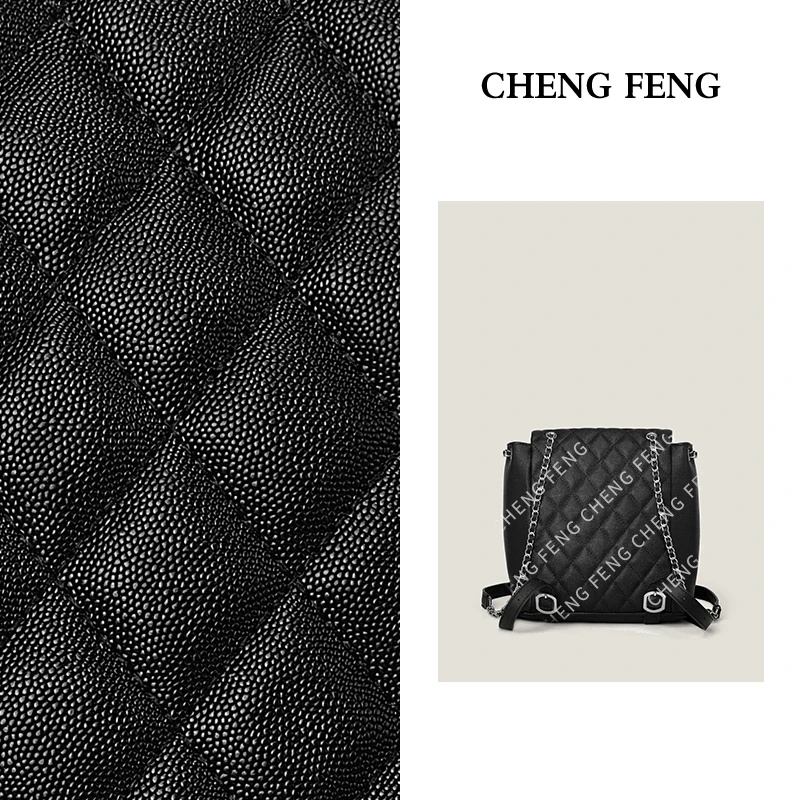 【CHENGFENG定制】秋冬新款小众时尚链条女士包包双肩包X1025黑色