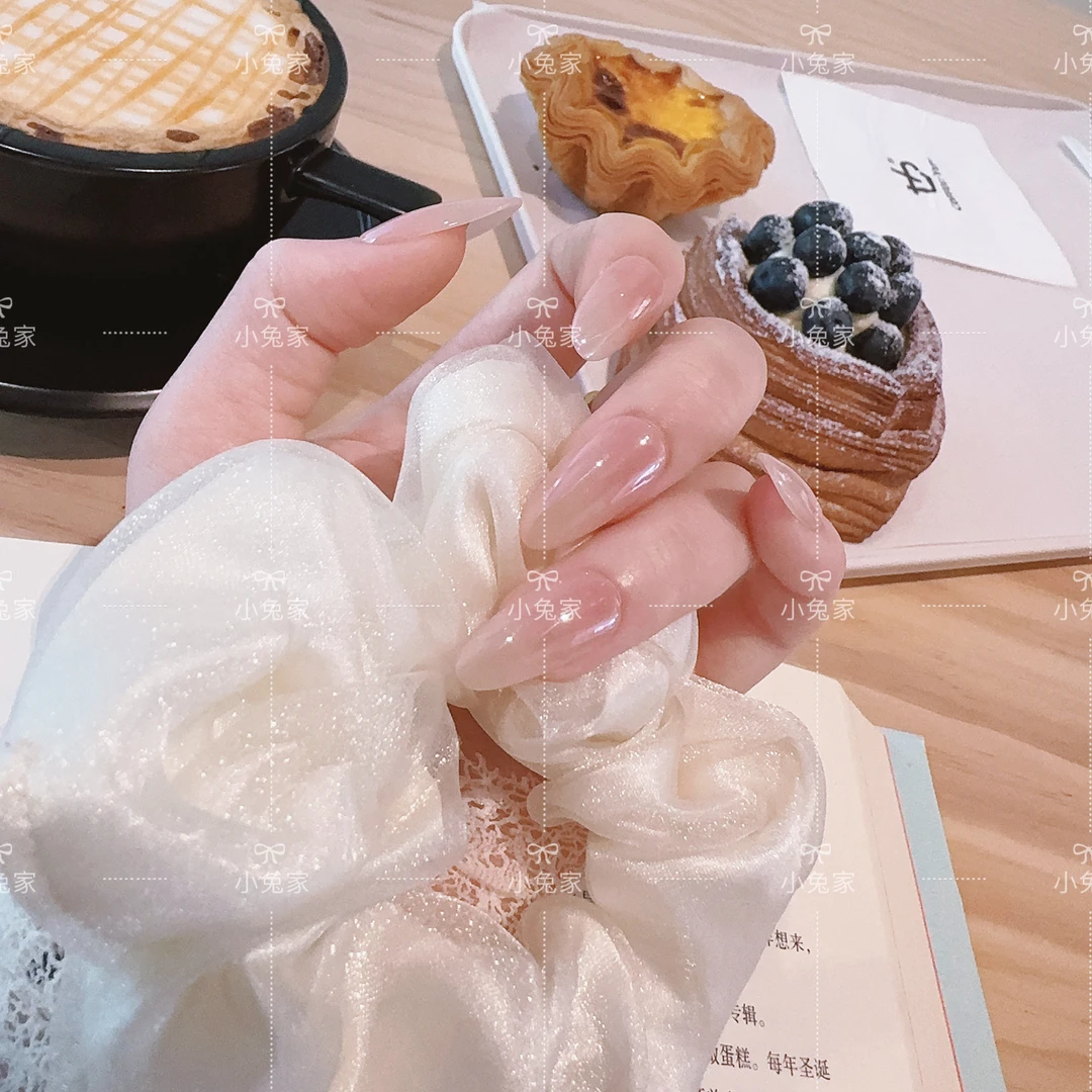 【华妃摸脸】三千瓦小灯泡海莉款手工穿戴甲 显白修长 白月光