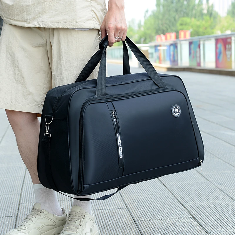 手提学生行李包男大容量出差旅行包轻便耐用大号旅游衣服收纳包袋