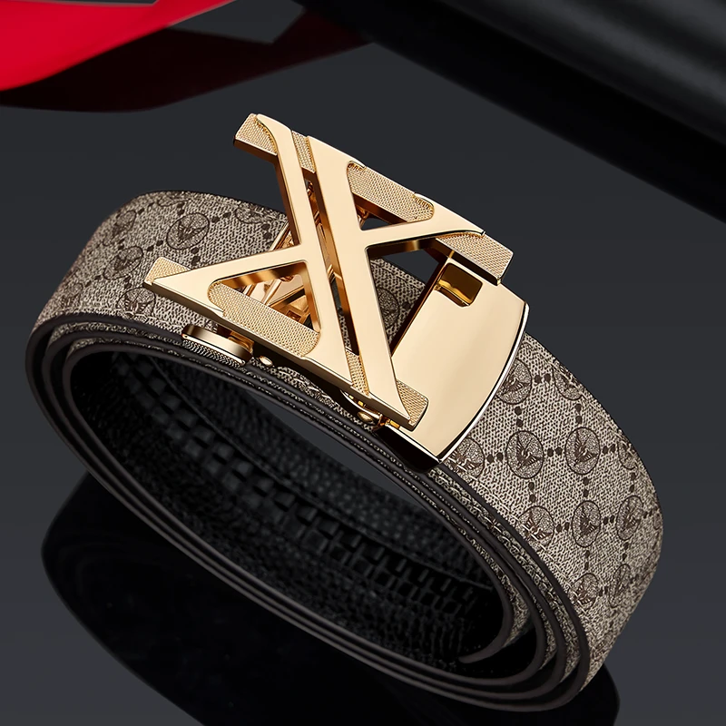 英皇保罗男士真牛皮皮带高档时尚休闲百搭潮流X裤腰带女士情侣款