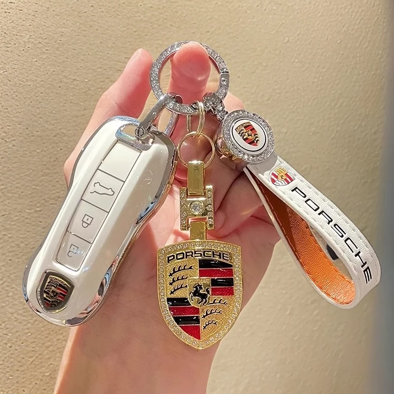 适用保时捷钥匙扣帕拉梅拉Panamera卡宴Cayenne壳Macan911车包女