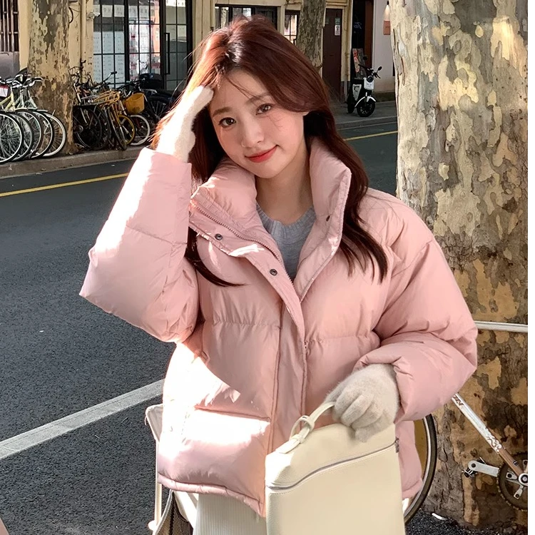 羽绒服女2024年新款短款面包服韩版小个子小款加厚冬季宽松外套