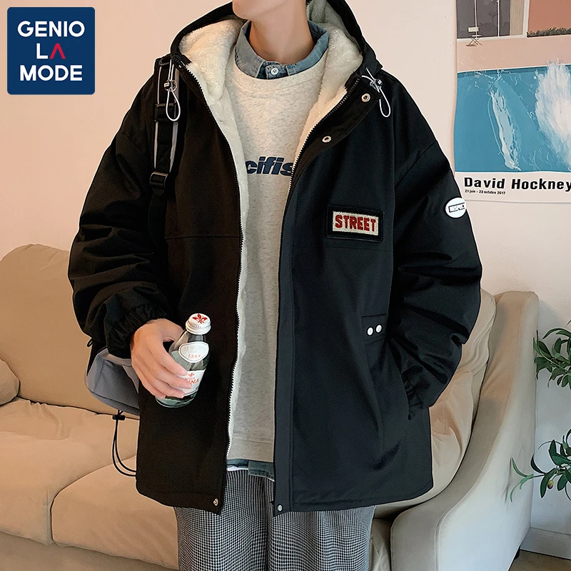 森馬集团GENIO LAMODE加绒棉服男外套男士秋冬季潮牌休闲工装棉服