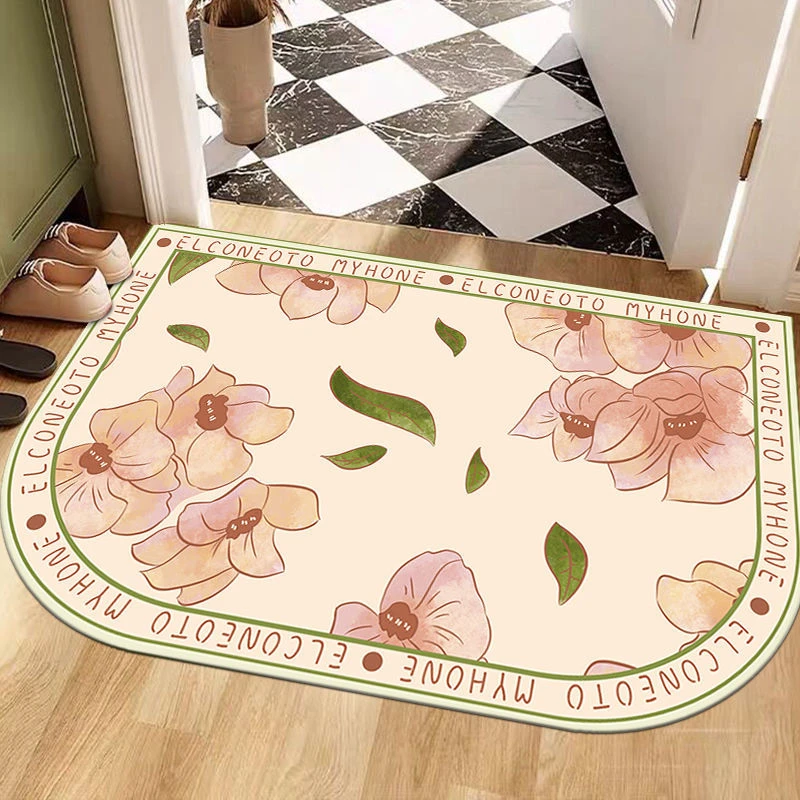 入户家用简约浴室硅藻泥速干专用地垫卫生间门口脚垫防滑门垫吸水