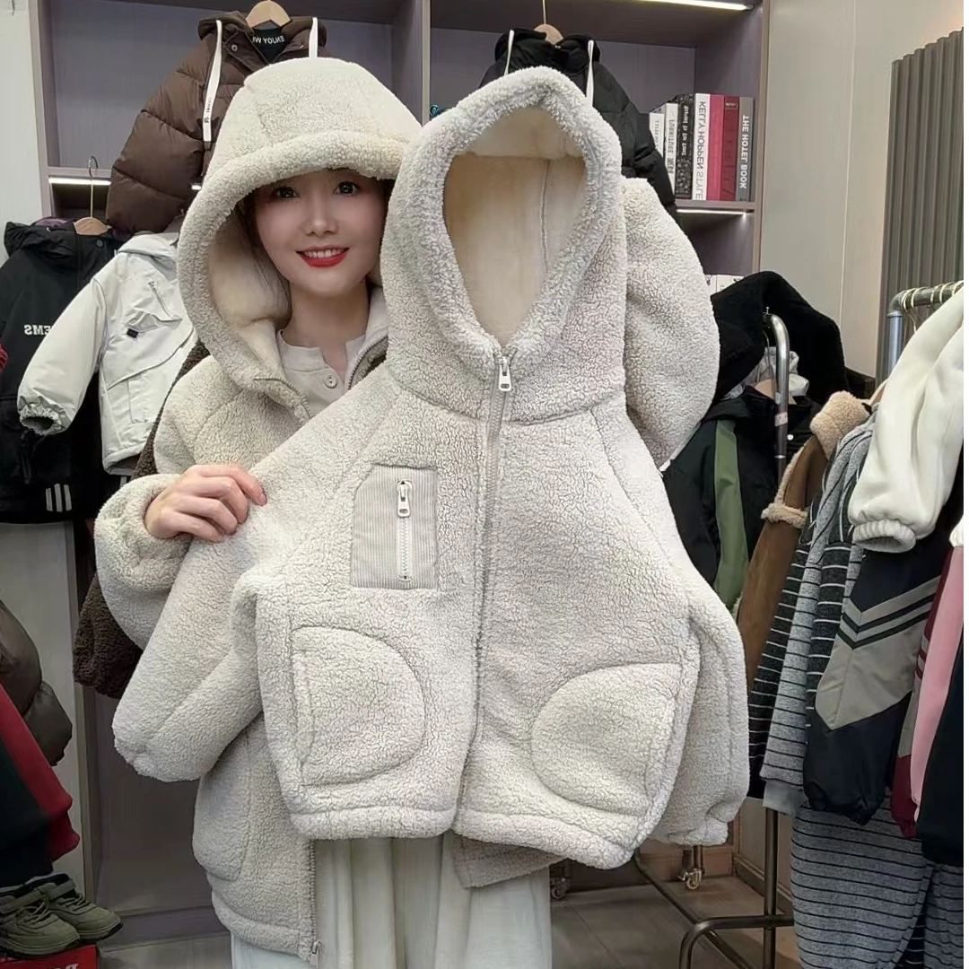 冬款三层加厚夹棉小暖炉连帽休闲棉衣外套保暖冬季中大童