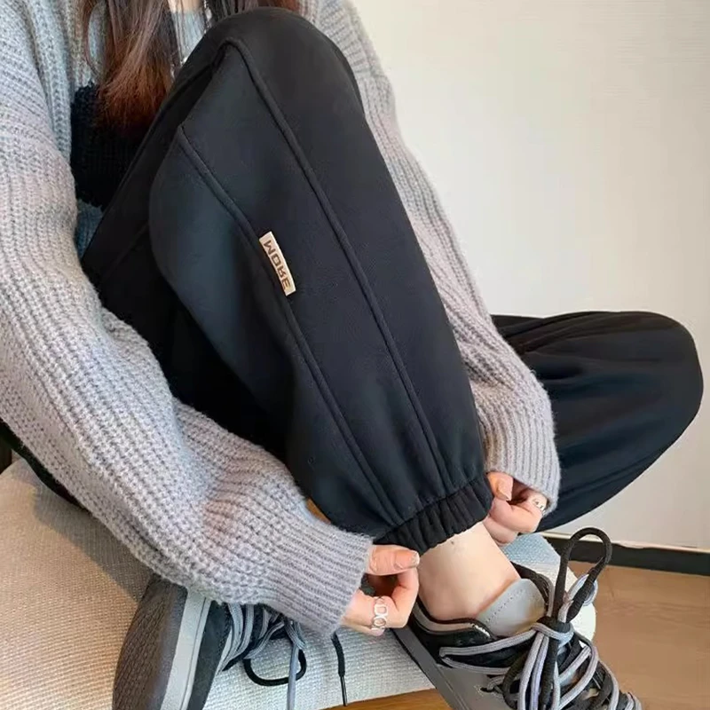 孕妇裤子春秋季外穿2025新款休闲直筒束脚打底卫裤灰色运动裤