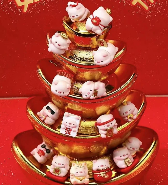 许愿 宝运猪猪萌粒系列盲盒手办