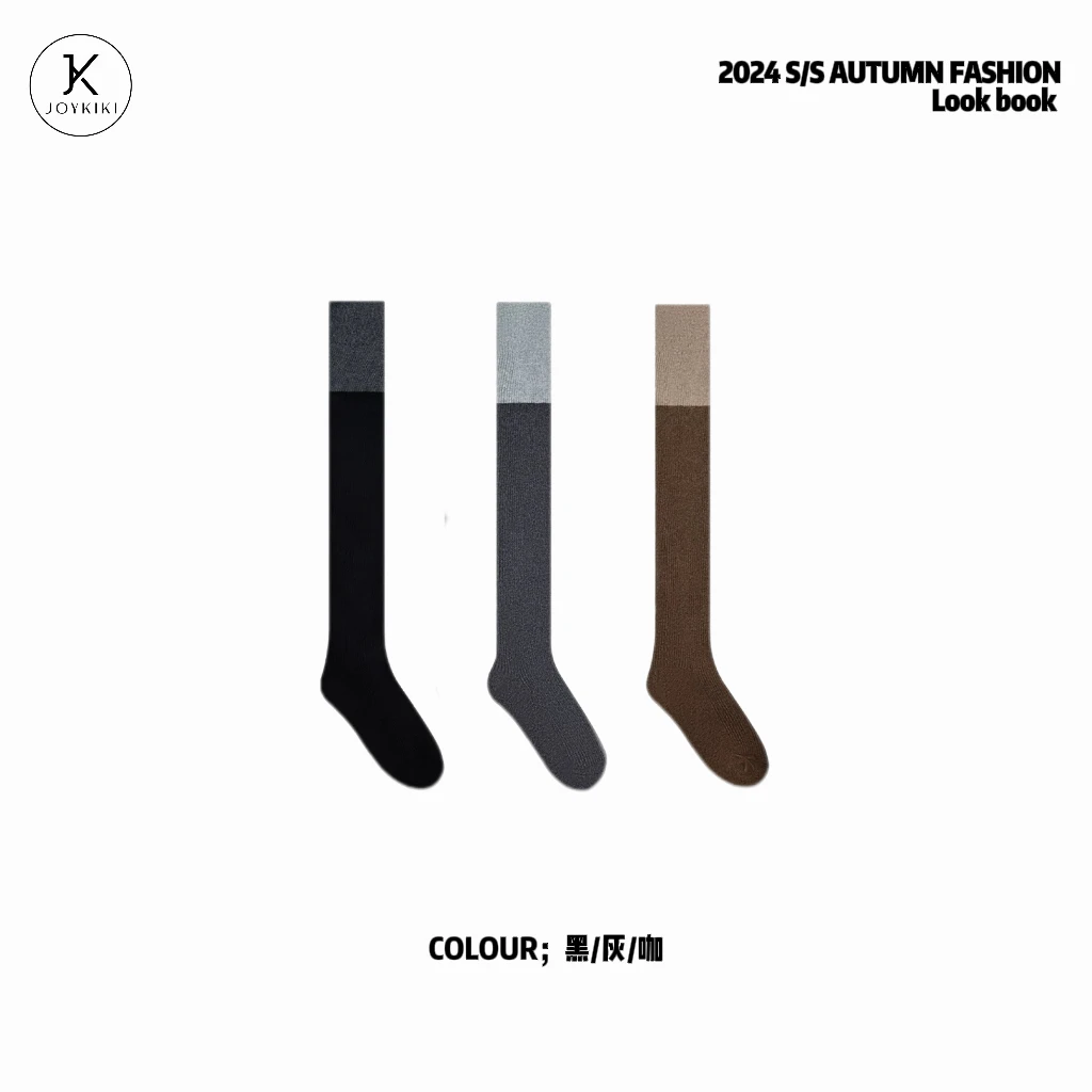 JOY KIKI 金金 时尚百搭显瘦过膝袜 J24P180