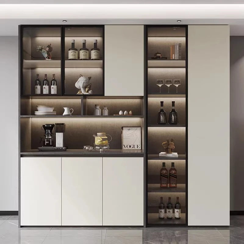 实木餐边柜高柜一体靠墙酒柜客厅家用茶水柜餐厅储物柜玄关置物柜