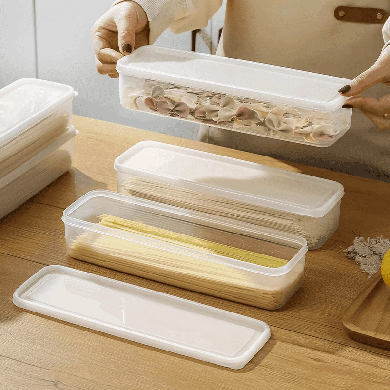长方形面条收纳盒个护工具五谷杂粮挂面密封保鲜盒带盖