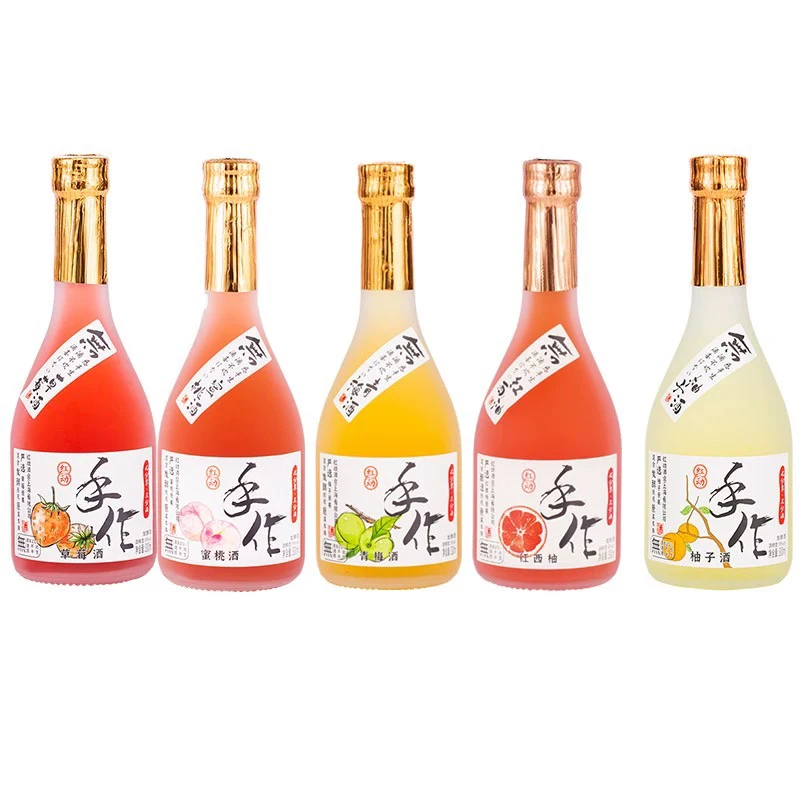 红动果酒手作6-9度300ml青梅梅子蜜桃柚子草莓女士低度微醺果味酒