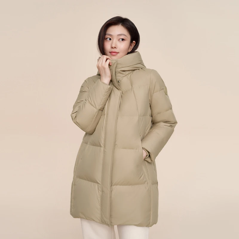 波司登商场同款2024冬季鸭绒女款都市味时尚休闲羽绒服B40145182