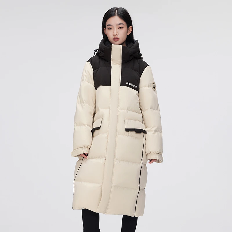 波司登连帽冬季时尚潮流保暖加厚情侣长款羽绒服加厚保暖颜值羽绒