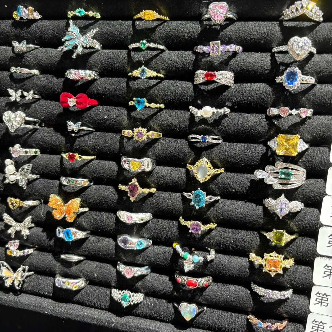 合金锆石戒指 【亏本清仓】戒指耳饰手链饰品清仓