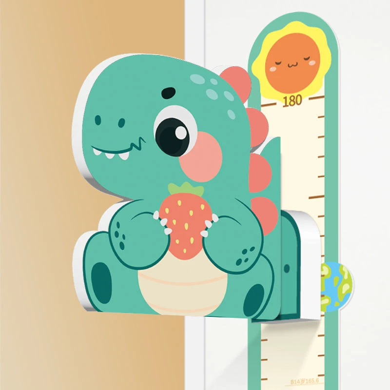 儿童量身高墙贴立体磁力精准测量仪尺神器可移除宝宝身高贴yw