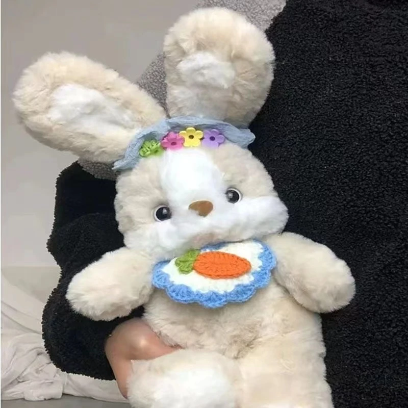 可爱晚安兔子毛绒玩偶小兔子网红睡觉抱枕陪睡公仔送生日礼物女生